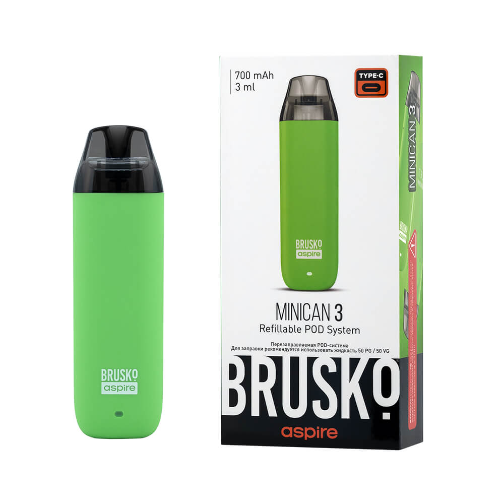 Brusko Minican 3 Pod 700mAh (Светло-зелёный) Brusko Minican 3 Pod 700mAh (Светло-зелёный)