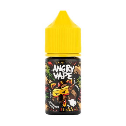 Жидкость Angry Vape Salt 30мл - Енот Щипач (Чизкейк с клубникой и бананом) (0mg)