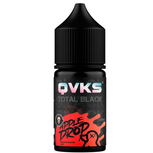 Ароматизатор QVKS TOTAL BLACK 15мл - Яблоко Вишня Чай Ароматизатор QVKS TOTAL BLACK 15мл - Яблоко Вишня Чай