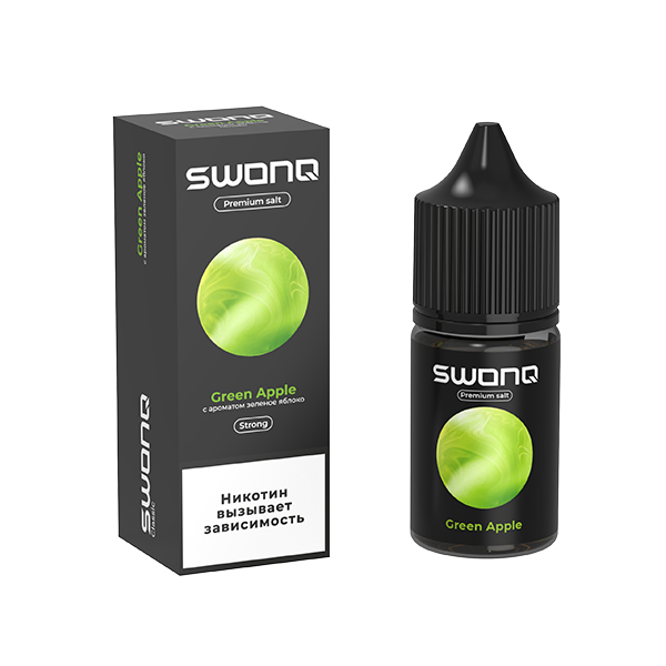 Жидкость SWONQ Salt - Green Apple (Зеленое Яблоко) 30мл (20 Strong) Жидкость SWONQ Salt - Green Apple (Зеленое Яблоко) 30мл (20 Strong)