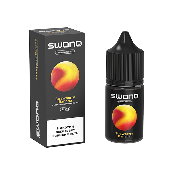 Жидкость SWONQ Salt - Strawberry Banana (Клубника Банан) 30мл (20 Strong) Жидкость SWONQ Salt - Strawberry Banana (Клубника Банан) 30мл (20 Strong)