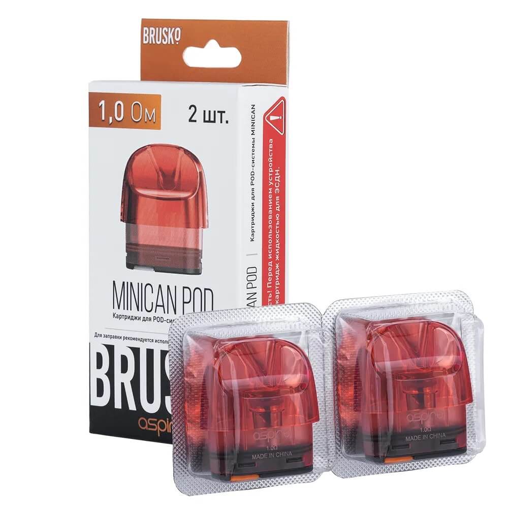 Картридж Brusko Minican (1.0 Ом 3ml) Красный Картридж Brusko Minican (1.0 Ом 3ml) Красный