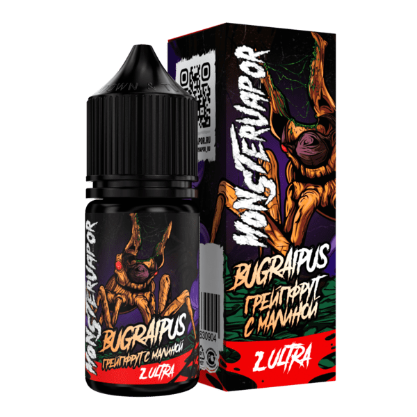Жидкость MONSTERVAPOR Salt 30мл - Bugraipus (Грейпфрут с Малиной) (20mg) (М) Жидкость MONSTERVAPOR Salt 30мл - Bugraipus (Грейпфрут с Малиной) (20mg) (М)